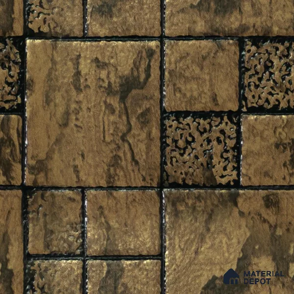 Brown Geometric Look Charcoal Decorative Wall Panel PN 04494 8 ft x 2 ft - 4 mm | Suitable for Feature Wall, TV Unit & Living Room | Width is Subjected to 5% Variation