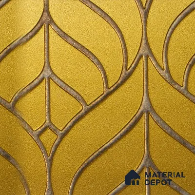 Gold Geometric Look Charcoal Decorative Wall Panel PN 04503 8 ft x 2 ft - 4 mm | Suitable for Feature Wall, TV Unit & Living Room | Width is Subjected to 5% Variation