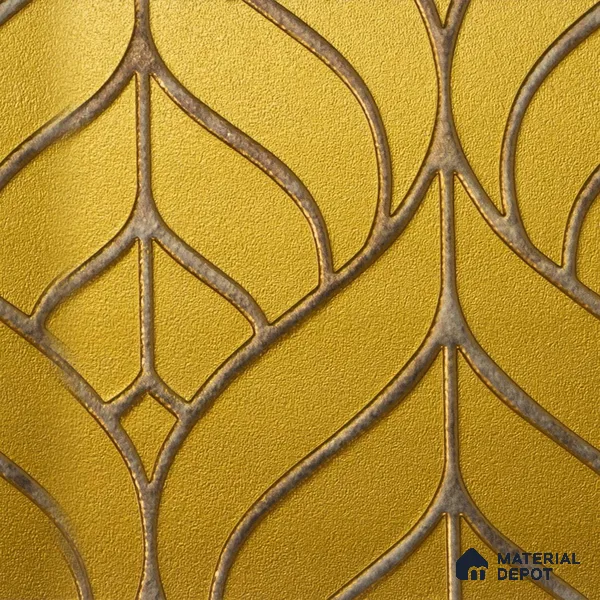 Gold Geometric Look Charcoal Decorative Wall Panel PN 04503 8 ft x 2 ft - 4 mm | Suitable for Feature Wall, TV Unit & Living Room | Width is Subjected to 5% Variation