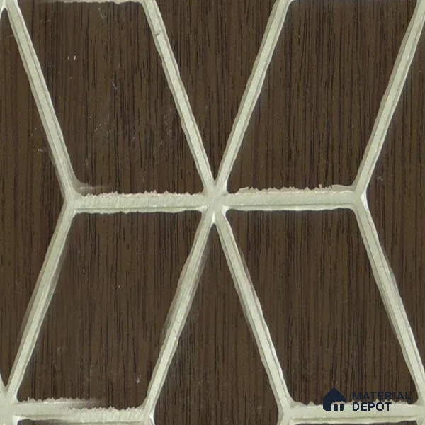 Brown Geometric Look Charcoal Decorative Wall Panel PN 04497 8 ft x 2 ft - 4 mm | Suitable for Feature Wall, TV Unit & Living Room | Width is Subjected to 5% Variation