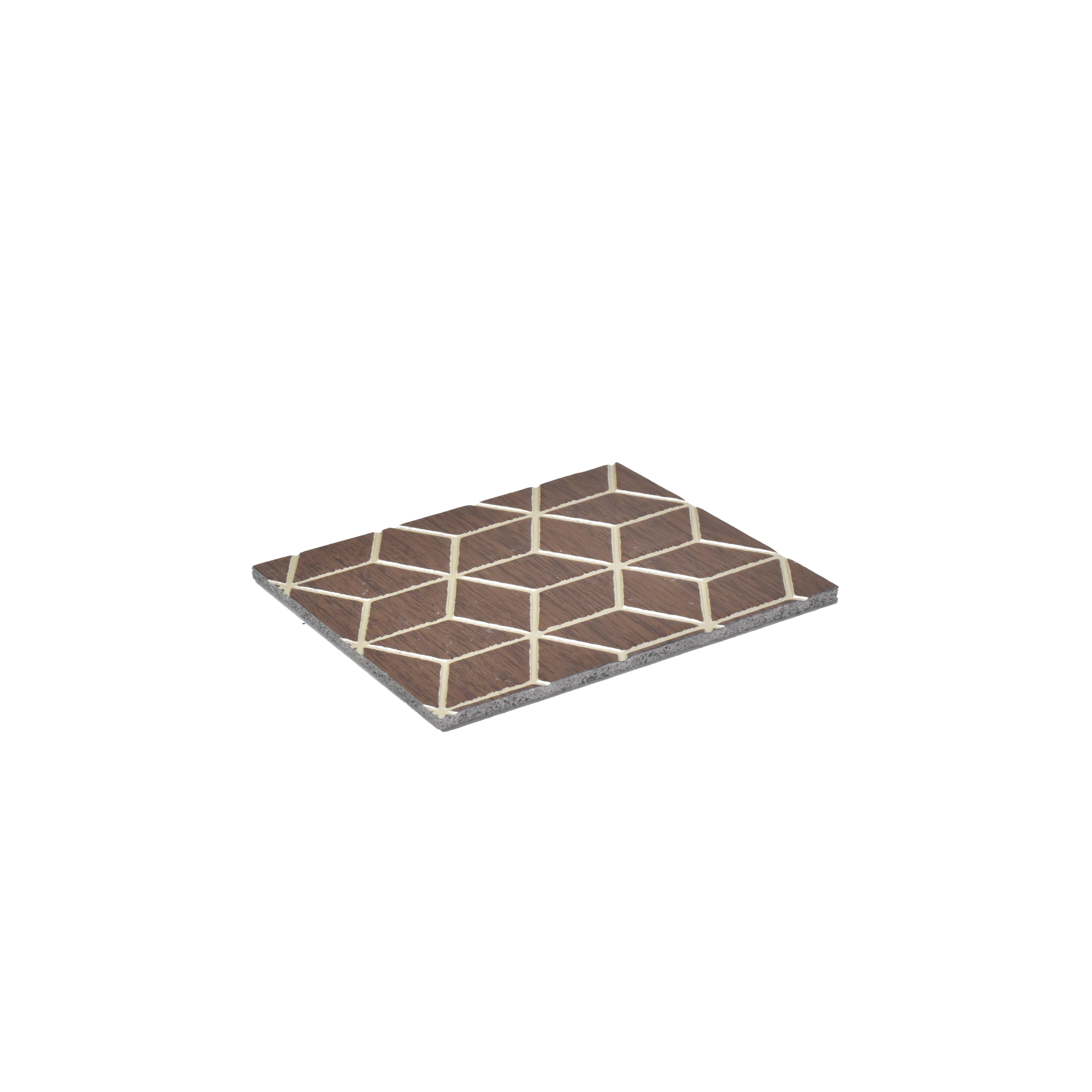 Brown Geometric Look Charcoal Decorative Wall Panel PN 04497 8 ft x 2 ft - 4 mm | Suitable for Feature Wall, TV Unit & Living Room | Width is Subjected to 5% Variation