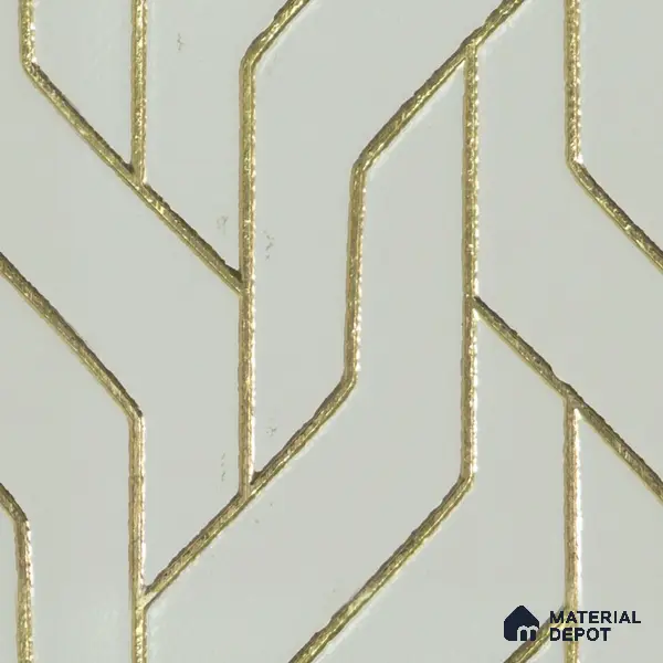 Cream Geometric Look Charcoal Decorative Wall Panel PN 04492 8 ft x 2 ft - 4 mm | Suitable for Feature Wall, TV Unit & Living Room | Width is Subjected to 5% Variation