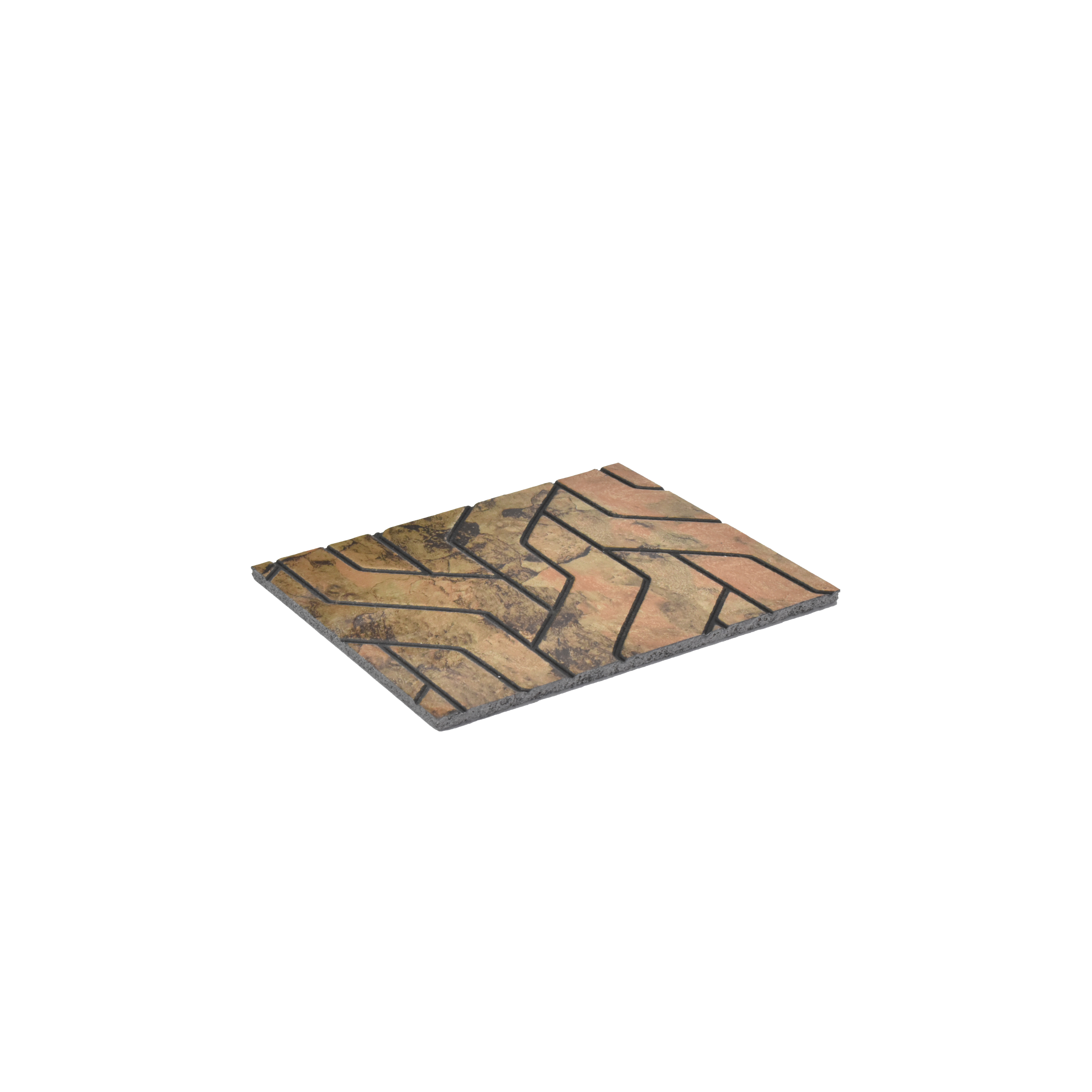 Brown Geometric Look Charcoal Decorative Wall Panel PN 04493 8 ft x 2 ft - 4 mm | Suitable for Feature Wall, TV Unit & Living Room | Width is Subjected to 5% Variation