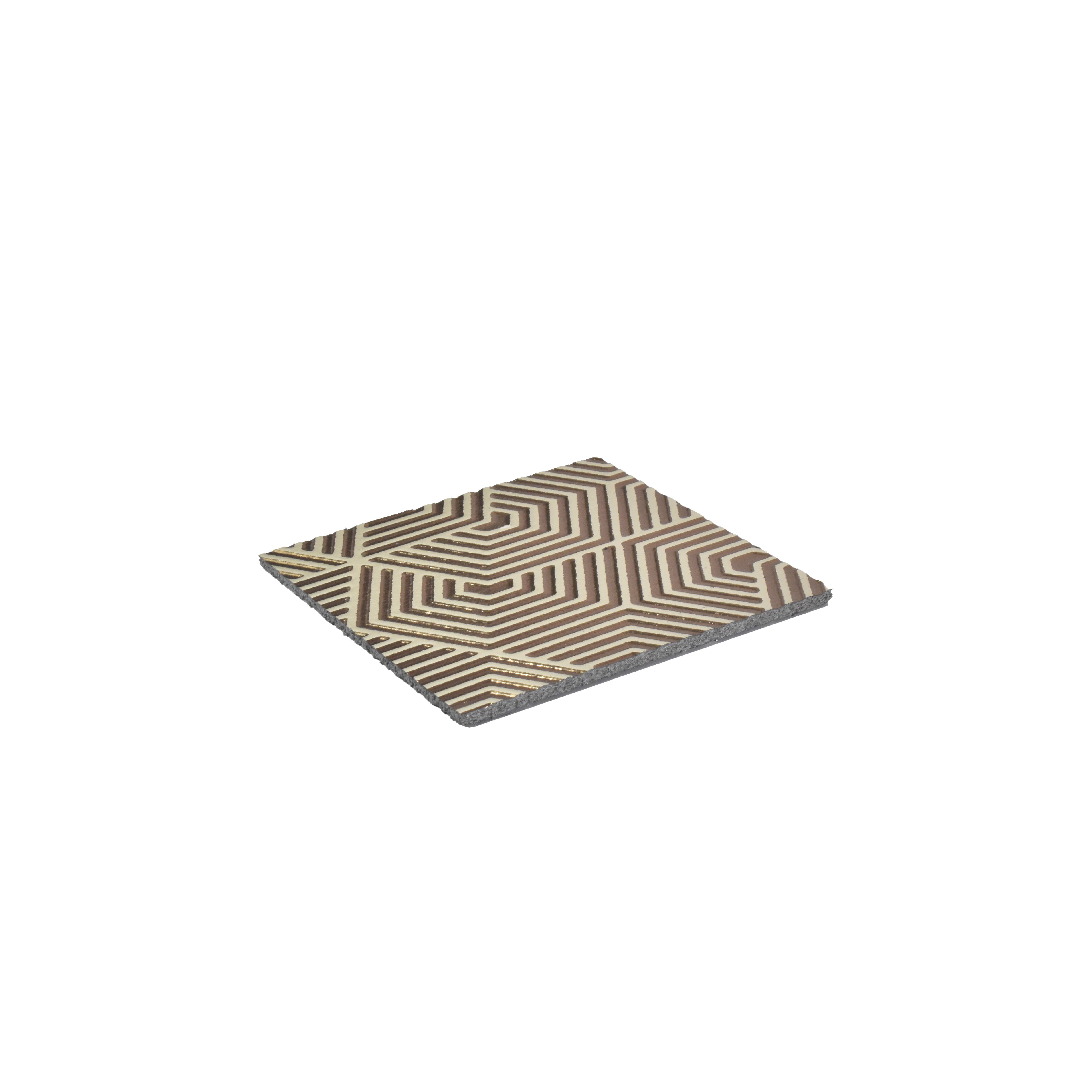 Cream Geometric Look Charcoal Decorative Wall Panel PN 04504 8 ft x 2 ft - 4 mm | Suitable for Feature Wall, TV Unit & Living Room | Width is Subjected to 5% Variation
