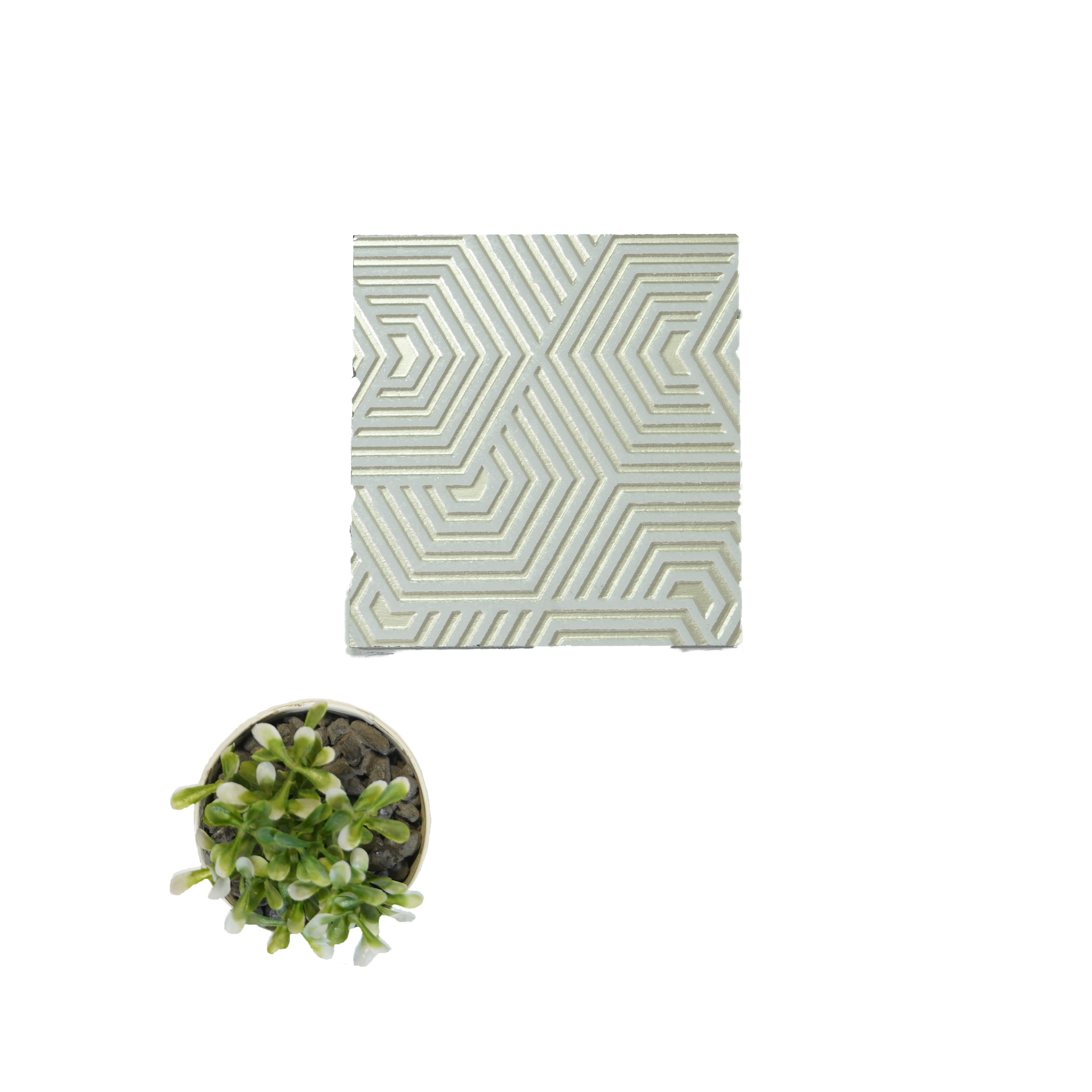 Silver Geometric Look Charcoal Decorative Wall Panel PN 04506 8 ft x 2 ft - 4 mm | Suitable for Feature Wall, TV Unit & Living Room | Width is Subjected to 5% Variation