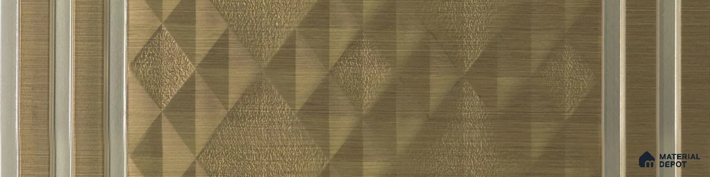 Brown Patterned Look Charcoal Decorative Wall Panel PN 04474 8 ft x 1 ft - 4 mm | Suitable for Feature Wall, TV Unit & Living Room | Width is Subjected to 5% Variation