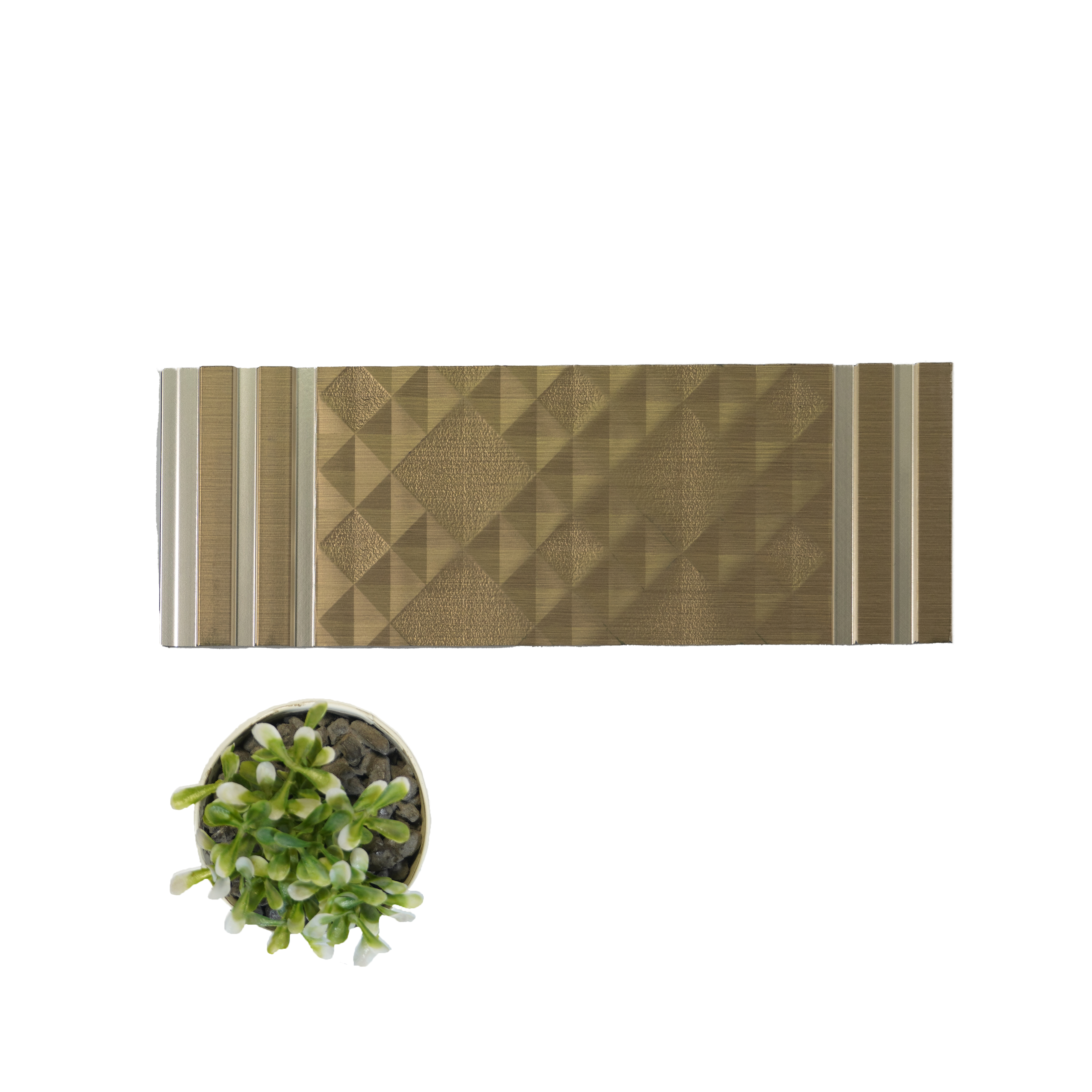 Brown Patterned Look Charcoal Decorative Wall Panel PN 04474 8 ft x 1 ft - 4 mm | Suitable for Feature Wall, TV Unit & Living Room | Width is Subjected to 5% Variation