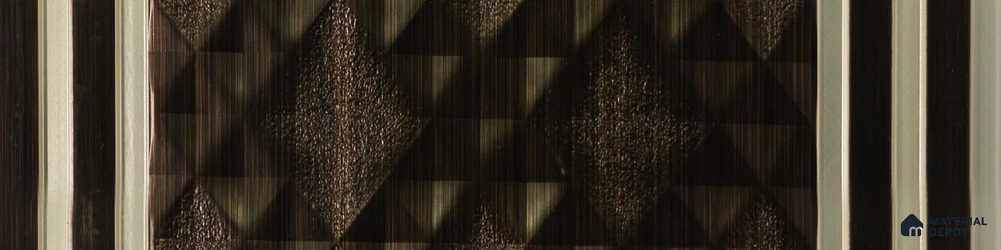 Brown Patterned Look Charcoal Decorative Wall Panel PN 04475 8 ft x 1 ft - 4 mm | Suitable for Feature Wall, TV Unit & Living Room | Width is Subjected to 5% Variation