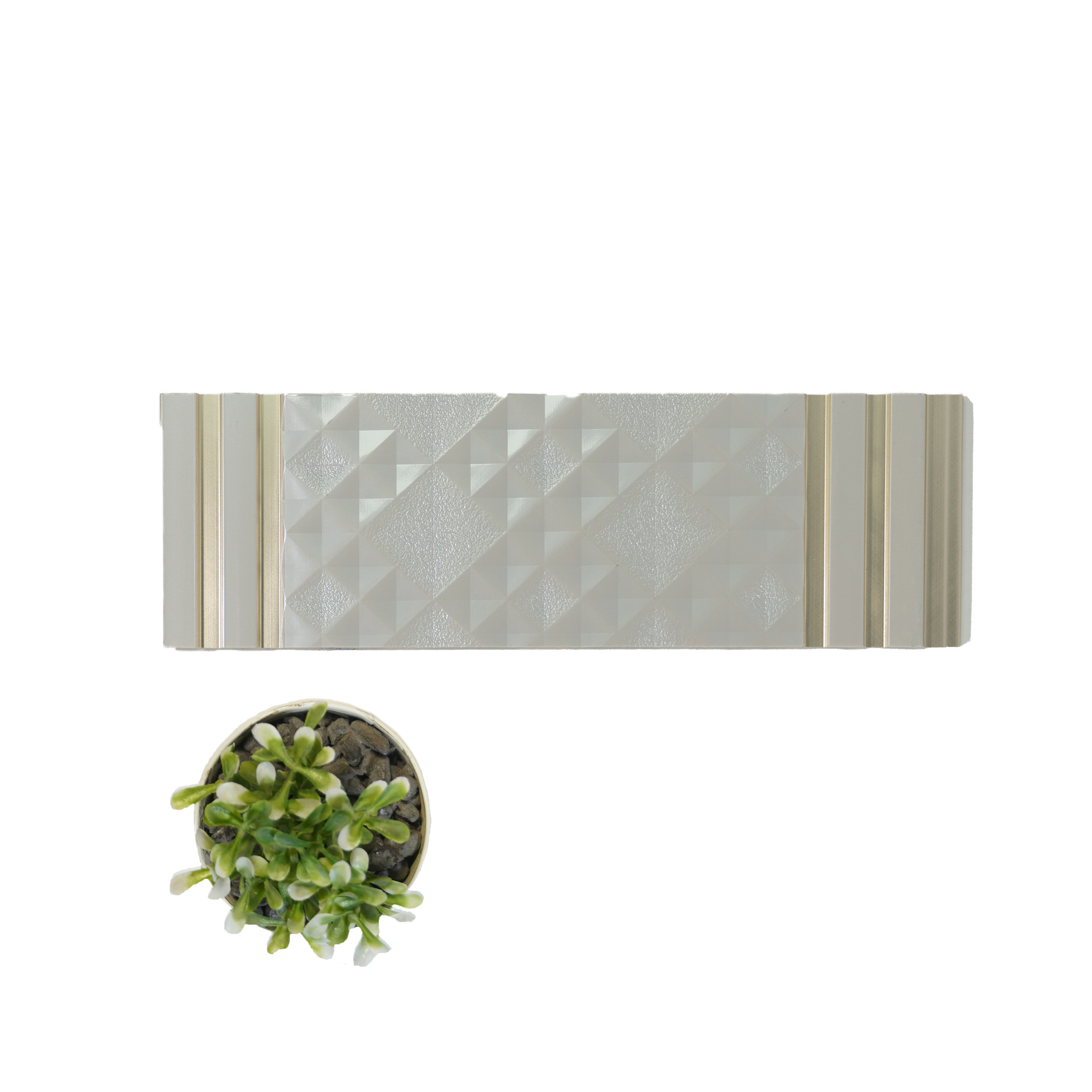 Silver Patterned Look Charcoal Decorative Wall Panel PN 04476 8 ft x 1 ft - 4 mm | Suitable for Feature Wall, TV Unit & Living Room | Width is Subjected to 5% Variation