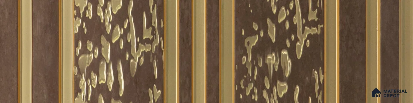 Brown Patterned Look Charcoal Decorative Wall Panel PN 04477 8 ft x 1 ft - 4 mm | Suitable for Feature Wall, TV Unit & Living Room | Width is Subjected to 5% Variation