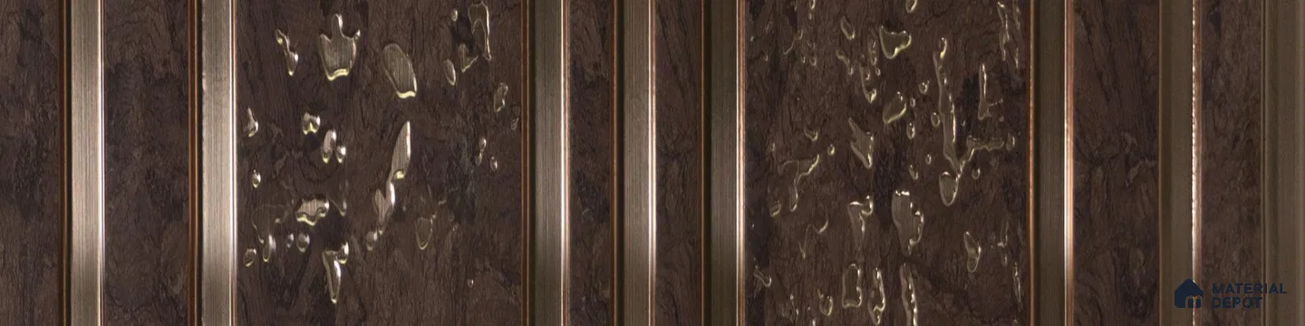 Trend 1252 Charcoal Decorative Wall Panel | 8 ft x 1 ft - 4 mm | Width is Subjected to 5% Variation