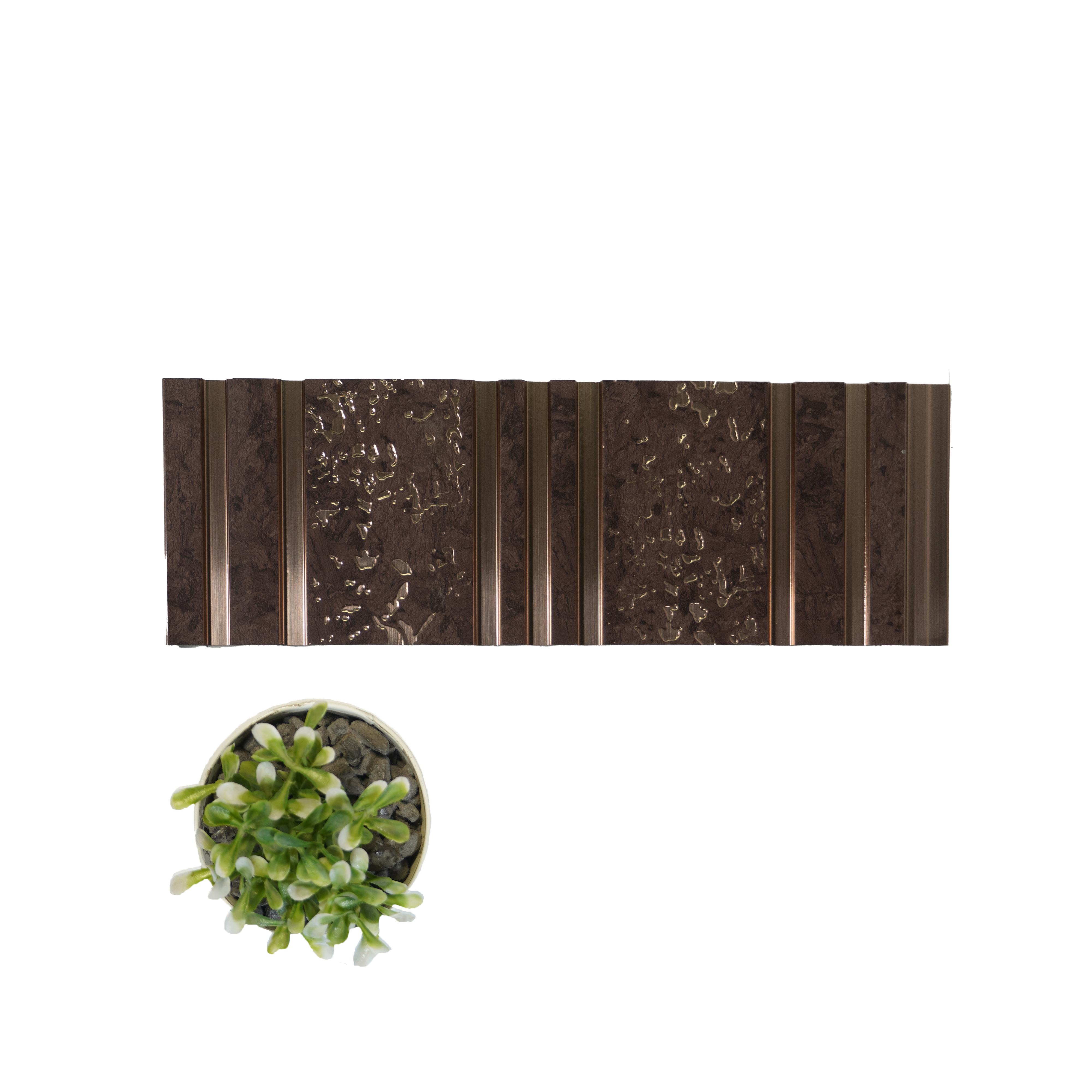 Trend 1252 Charcoal Decorative Wall Panel | 8 ft x 1 ft - 4 mm | Width is Subjected to 5% Variation