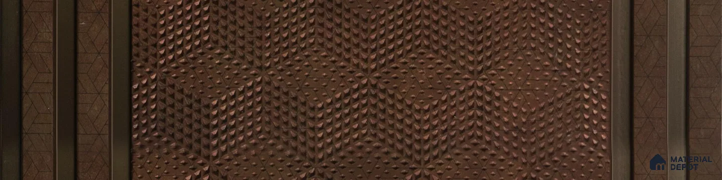 Brown Patterned Look Charcoal Decorative Wall Panel PN 04480 8 ft x 1 ft - 4 mm | Suitable for Feature Wall, TV Unit & Living Room | Width is Subjected to 5% Variation