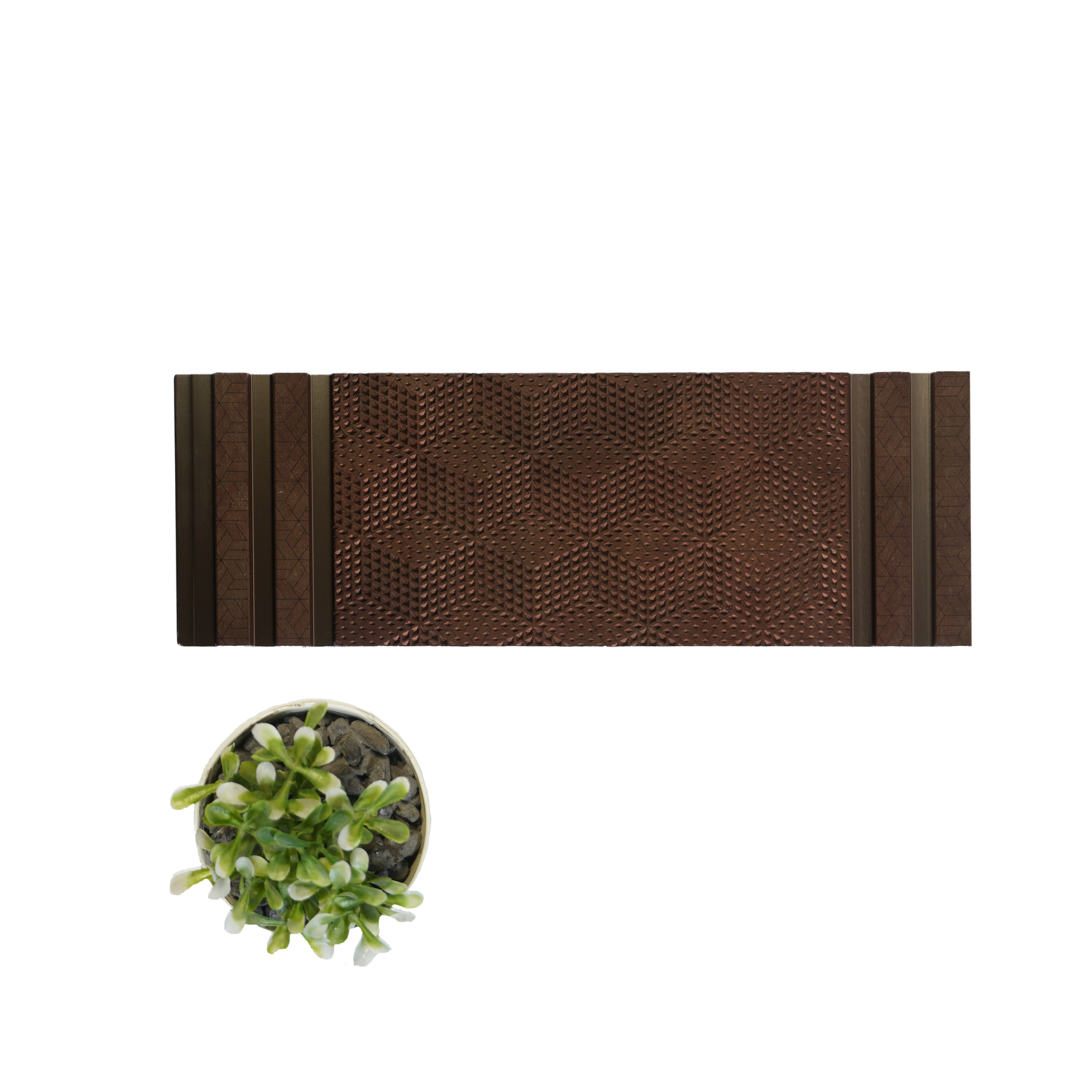 Brown Patterned Look Charcoal Decorative Wall Panel PN 04480 8 ft x 1 ft - 4 mm | Suitable for Feature Wall, TV Unit & Living Room | Width is Subjected to 5% Variation