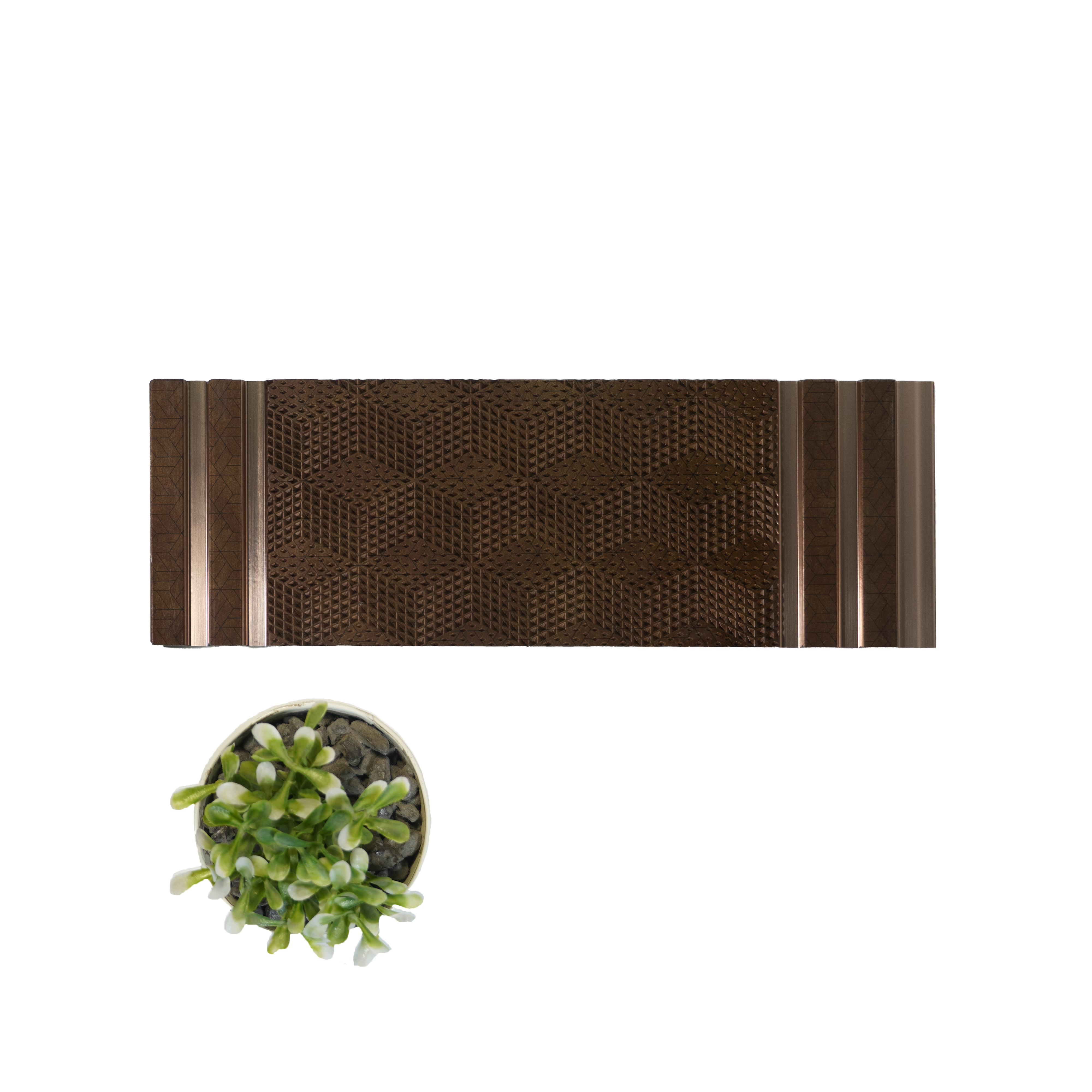 Brown Patterned Look Charcoal Decorative Wall Panel PN 04481 8 ft x 1 ft - 4 mm | Suitable for Feature Wall, TV Unit & Living Room | Width is Subjected to 5% Variation