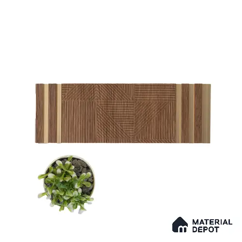 Brown Patterned Look Charcoal Decorative Wall Panel PN 04484 8 ft x 1 ft - 4 mm | Suitable for Feature Wall, TV Unit & Living Room | Width is Subjected to 5% Variation