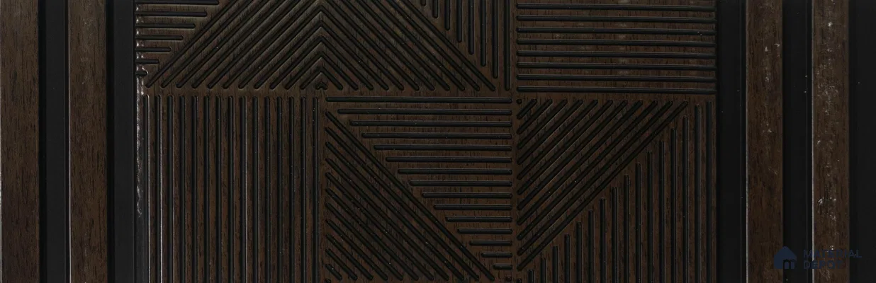 Trend 1258 Charcoal Decorative Wall Panel | 8 ft x 1 ft - 4 mm | Width is Subjected to 5% Variation
