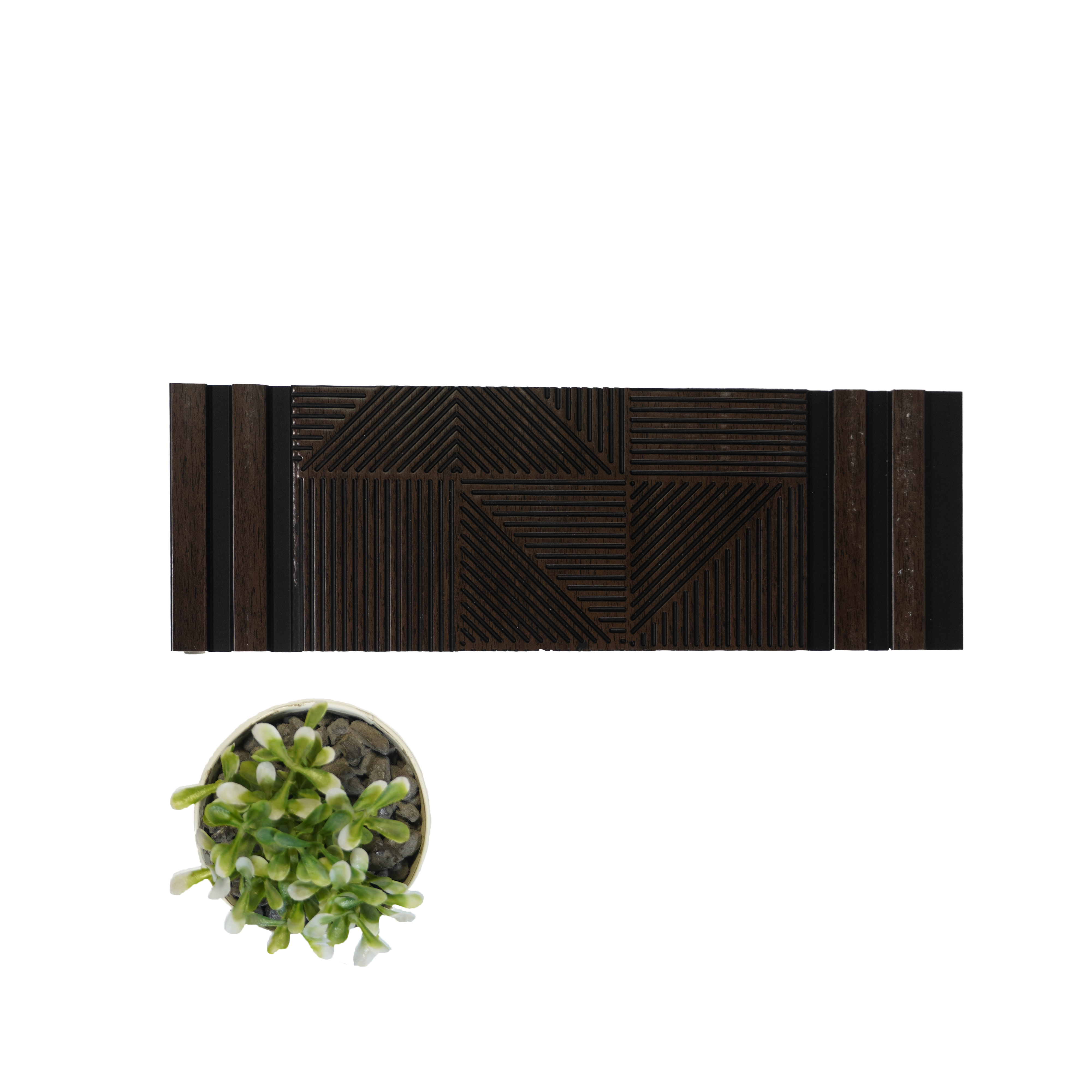 Trend 1258 Charcoal Decorative Wall Panel | 8 ft x 1 ft - 4 mm | Width is Subjected to 5% Variation