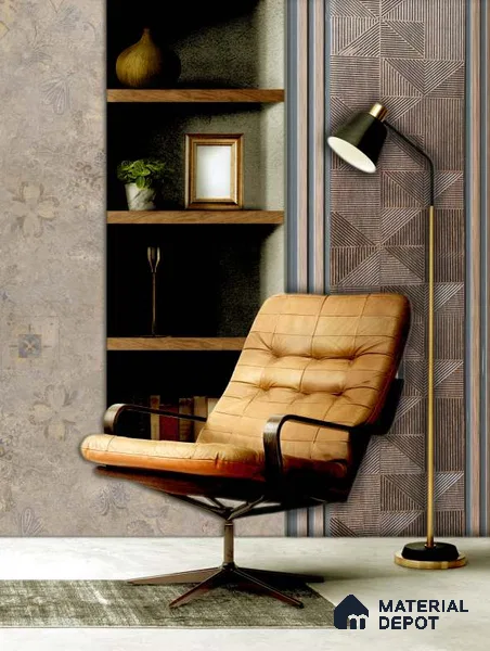 Trend 1258 Charcoal Decorative Wall Panel | 8 ft x 1 ft - 4 mm | Width is Subjected to 5% Variation