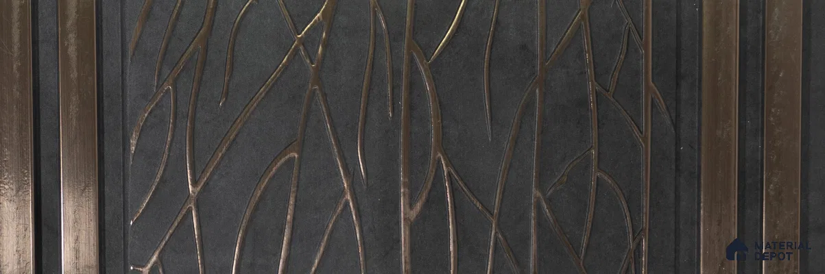 Trend 1261 Charcoal Decorative Wall Panel | 8 ft x 1 ft - 4 mm | Width is Subjected to 5% Variation