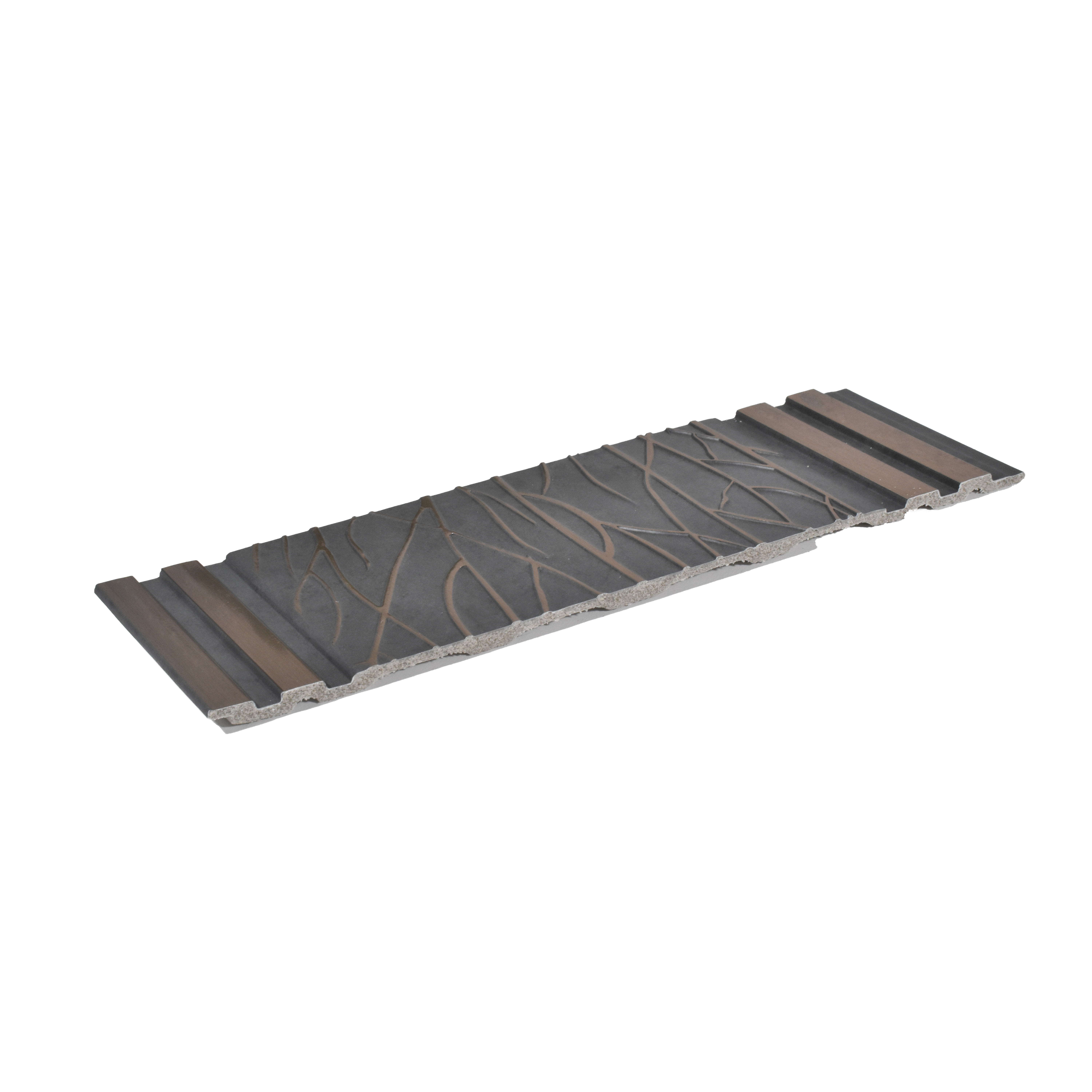 Trend 1261 Charcoal Decorative Wall Panel | 8 ft x 1 ft - 4 mm | Width is Subjected to 5% Variation