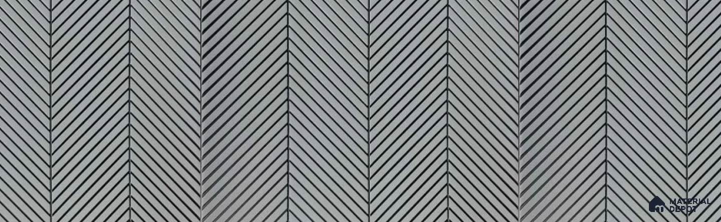 Grey Patterned Look Decorative Wall Panel PN 01996 8 ft x 1 ft - 1 mm | Suitable for Feature Wall, TV Unit & Living Room | Width is Subjected to 5% Variation