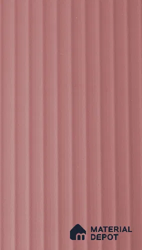 Dusty Rose Red Fluted Solid Color 1306 FT 8 ft x 4 ft Texture Finish Decorative Laminate - 1 mm | Suitable for TV Unit,Wardrobe, Kitchen Cabinets