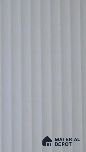 Cool Light Grey Fluted Solid Color 1310 FT 8 ft x 4 ft Texture Finish Decorative Laminate - 1 mm | Suitable for TV Unit,Wardrobe, Kitchen Cabinets