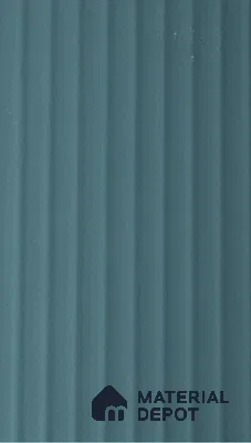 Slate Blue Fluted Solid Color 1314 FT 8 ft x 4 ft Texture Finish Decorative Laminate - 1 mm | Suitable for TV Unit,Wardrobe, Kitchen Cabinets