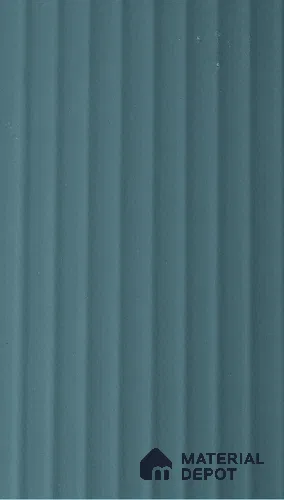 Slate Blue Fluted Solid Color 1314 FT 8 ft x 4 ft Texture Finish Decorative Laminate - 1 mm | Suitable for TV Unit,Wardrobe, Kitchen Cabinets