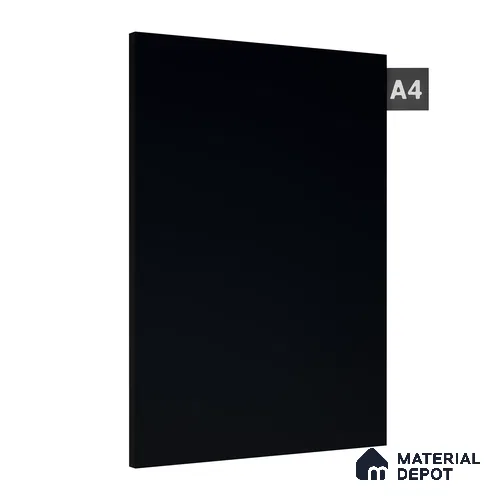 Black Solid Colors Look 1324 PHG 8 ft x 4 ft High Gloss Finish Decorative Laminate - 1 mm | Suitable for Living Room, Kitchen, Office