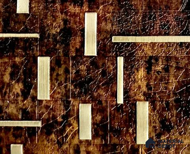Brown Patterned Look Charcoal Decorative Wall Panel PN 05435 8 ft x 2 ft - 4 mm | Suitable for Feature Wall, TV Unit & Living Room | Width is Subjected to 5% Variation