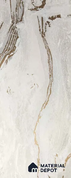 White Marble Look LM 20792 8 ft x 4 ft Texture Finish PVC Laminate - 1.2 mm | Suitable for TV Unit, Wardrobe, Kitchen Cabinets
