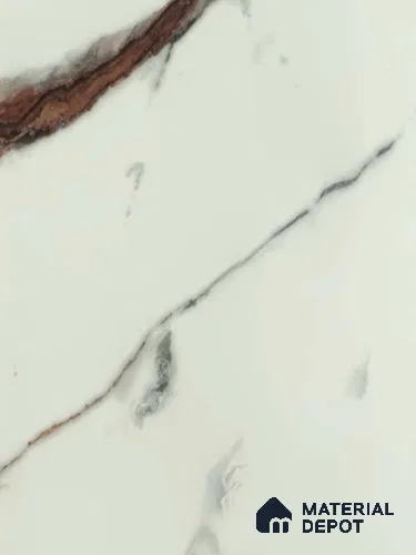 Beige Marble Look 5091 AHG 8 ft x 4 ft High Gloss Finish Decorative Laminate - 0.8 mm | Suitable for TV Unit, Wardrobe, Kitchen Cabinets