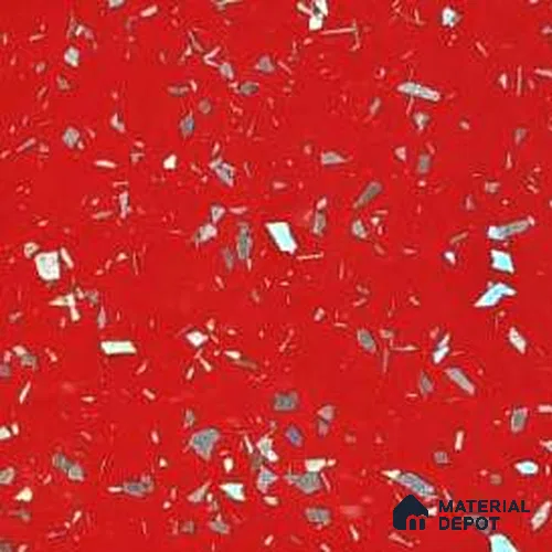 Red Terrazzo Look 8045 GLS 8 ft x 4 ft Texture Finish Decorative Laminate - 0.8 mm | Suitable for TV Unit, Wardrobe, Kitchen Cabinets