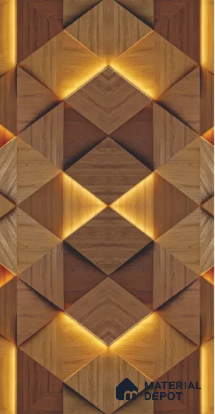 Patterned Look LM 08017 8 ft x 4 ft Texture Finish Decorative Laminate - 0.8 mm | Suitable for Bedroom, TV Unit, Wardrobe