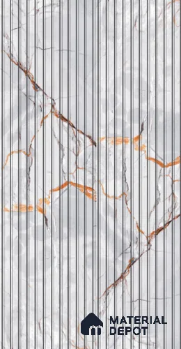 Marble Fluted LM 08018 8 ft x 4 ft Texture Finish Decorative Laminate - 0.8 mm | Suitable for TV Unit,Wardrobe, Kitchen Cabinets
