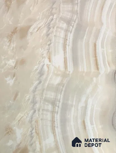 Cream Marble Look PHG1164 8 ft x 4 ft High Gloss Finish Decorative Laminate - 1 mm | Suitable for TV Unit, Wardrobe, Kitchen Cabinets