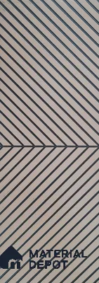 Brown Patterned Louver PN 00589 8 ft x 12 inch Charcoal Panel - 4 mm | Suitable for Feature Wall, TV Unit & Living Room | Width is Subjected to 5% Variation