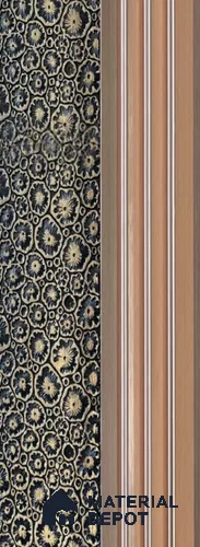 Beige Patterned Louver PN 06178 8 ft x 4.9 inch Charcoal Panel - 12 mm | Suitable for Feature Wall, TV Unit & Living Room | Width is Subjected to 5% Variation