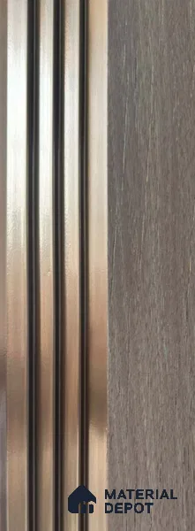 Brown Patterned Louver PN 06179 8 ft x 4.9 inch Charcoal Panel - 12 mm | Suitable for Feature Wall, TV Unit & Living Room | Width is Subjected to 5% Variation