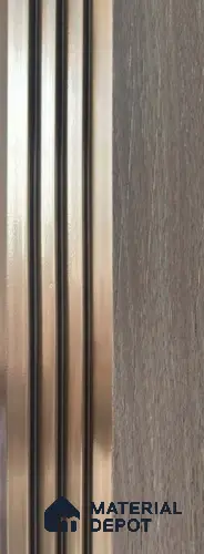 Brown Patterned Louver PN 06179 8 ft x 4.9 inch Charcoal Panel - 12 mm | Suitable for Feature Wall, TV Unit & Living Room | Width is Subjected to 5% Variation