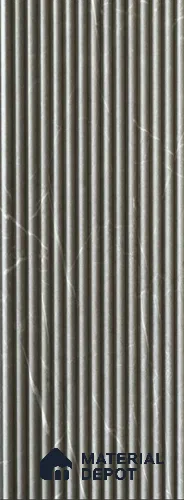Grey Marble Louver PN 06180 8 ft x 4.9 inch Charcoal Panel - 12 mm | Suitable for Feature Wall, TV Unit & Living Room | Width is Subjected to 5% Variation