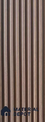 Brown Wooden Louver PN 06182 8 ft x 4.9 inch Charcoal Panel - 12 mm | Suitable for Feature Wall, TV Unit & Living Room | Width is Subjected to 5% Variation