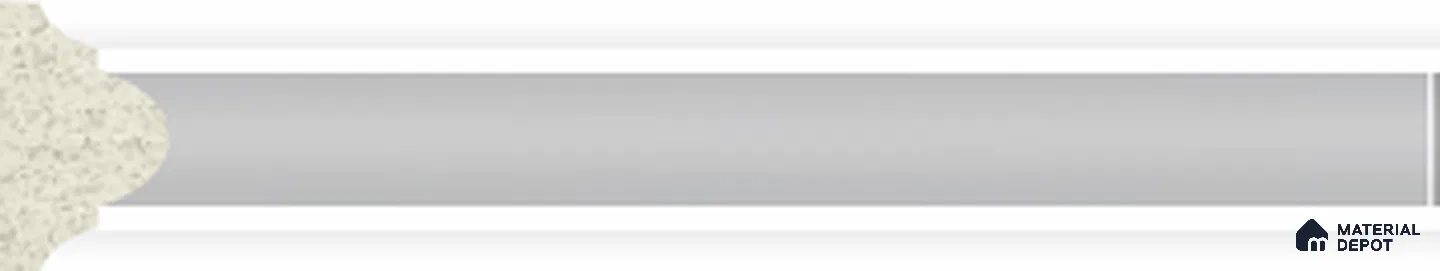 W100 8 ft x 16 mm Super White Finish Decorative Profile - 20 mm