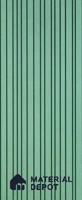 Green Plain Colour Louver PN 00000 8 ft x 4 ft MDF Panel - 12 mm | Suitable for Feature Wall, TV Unit & Living Room | Width is Subjected to 5% Variation