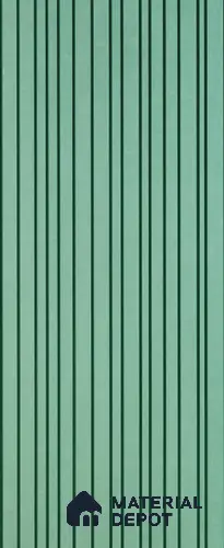 Green Plain Colour Louver PN 00000 8 ft x 4 ft MDF Panel - 12 mm | Suitable for Feature Wall, TV Unit & Living Room | Width is Subjected to 5% Variation