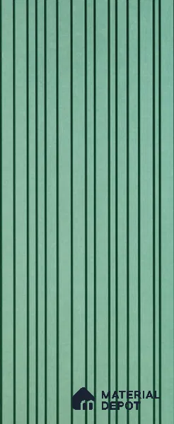 Green Plain Colour Louver PN 00000 8 ft x 4 ft MDF Panel - 12 mm | Suitable for Feature Wall, TV Unit & Living Room | Width is Subjected to 5% Variation