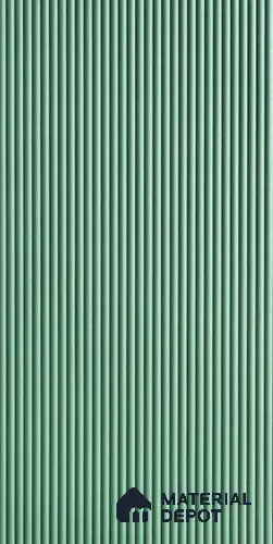 Green Plain Colour Louver PN 00000 B 8 ft x 4 ft MDF Panel - 8 mm | Suitable for Feature Wall, TV Unit & Living Room | Width is Subjected to 5% Variation
