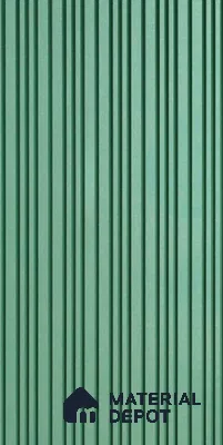 Green Plain Colour Louver 6104 GLO (6104) 8 ft x 4 ft MDF Panel - 12 mm | Suitable for Feature Wall, TV Unit & Living Room | Width is Subjected to 5% Variation
